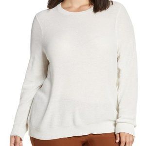 Eileen Fisher Open Knit Sweater Bone Damaged